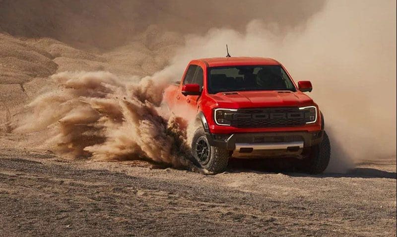 Ford Ranger Raptor 2023 | ยางรถยนต์ ราคาอัปเดต 2026 ครบทุกยี่ห้อ รวมยาง Ev | Autotirechecking Ford Ranger Raptor 2023 รุ่นย่อยใหม่ ดีเซล เทอร์โบ 210 แรงม้า ราคา 1,769,000 บาท