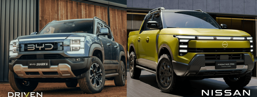 Nissan Frontier Pro Phev ชน Byd Shark 6 ถ้าเข้าไทยใครสนไหม | ยางรถยนต์ ราคาอัปเดต 2026 ครบทุกยี่ห้อ รวมยาง Ev | Autotirechecking Nissan Frontier Pro PHEV ชน BYD Shark 6 ถ้าเข้าไทยใครสนไหม