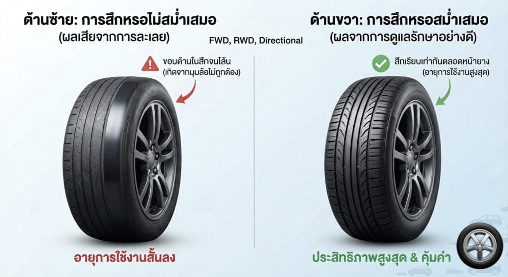 ทำไมต้องสลับยางและถ่วงล้อ ทำตอนไหนถึงจะดีที่สุด | ยางรถยนต์ ราคาอัปเดต 2026 ครบทุกยี่ห้อ รวมยาง Ev | Autotirechecking ทำไมต้องสลับยางและถ่วงล้อ ทำตอนไหนถึงจะดีที่สุด?