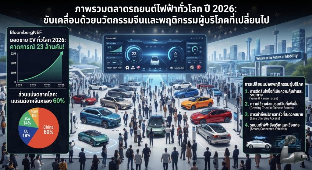 ทิศทางตลาดรถ EV 2026: จับตาเทรนด์ใหม่เมื่อ PHEV กลับมาผงาด