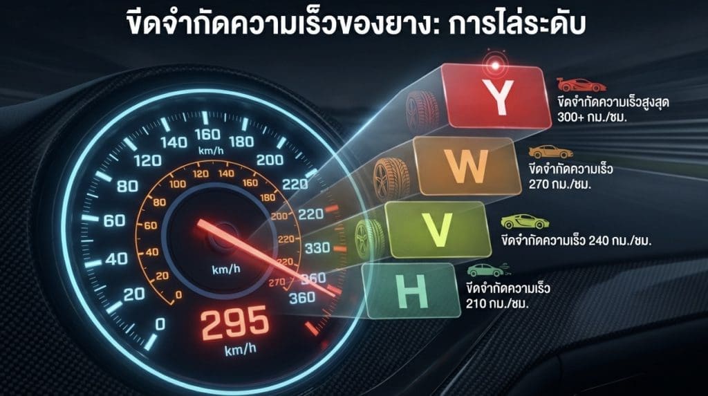 เลขลับแก้มยาง ดัชนีรับน้ำหนัก และ ขีดจำกัดความเร็ว