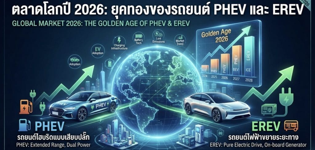 ตลาดโลกปี 2026: ยุคทองของรถยนต์ PHEV และ EREV