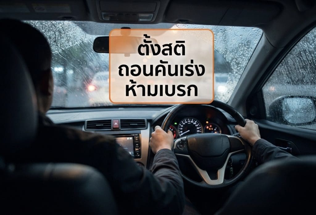 ฝนตกถนนลื่นเหินน้ำภัยที่คนขับรถต้องรู้วิธีแก้แก้อาการ