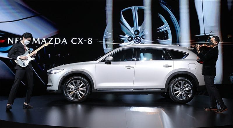 Mazda Cx8 2022 | ยางรถยนต์ ราคาอัปเดต 2026 ครบทุกยี่ห้อ รวมยาง Ev | Autotirechecking Mazda CX 8 2022 ใหม่ ปรับการตกแต่งเพิ่มอุปกรณ์ ราคาเริ่ม 1,549,000 บาท