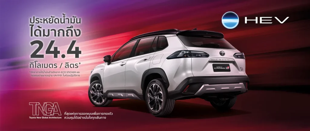 Toyota Corolla Cross Gr Sport 2025 Suv สปอร์ตสายพันธุ์ Gr | ยางรถยนต์ ราคาอัปเดต 2026 ครบทุกยี่ห้อ รวมยาง Ev | Autotirechecking Toyota Corolla Cross GR Sport 2025 SUV สปอร์ตสายพันธุ์ GR