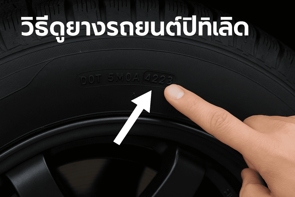 วิธีดูยางรถยนต์ปีที่ผลิต ดูยังไงให้เป็น ยางใหม่หรือเก่าเช็กได้ง่าย