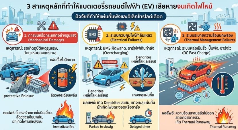 รถยนต์ไฟฟ้า Ev ไฟไหม้เพราะอะไร มาตรฐานคืออะไร | ยางรถยนต์ ราคาอัปเดต 2026 ครบทุกยี่ห้อ รวมยาง Ev | Autotirechecking รถยนต์ไฟฟ้า EV ไฟไหม้เพราะอะไร มาตรฐานคืออะไร